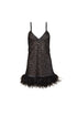 Black Feathers Mini Dress