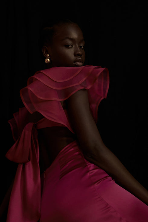 Amar Dress Hibiscus Fuchsia