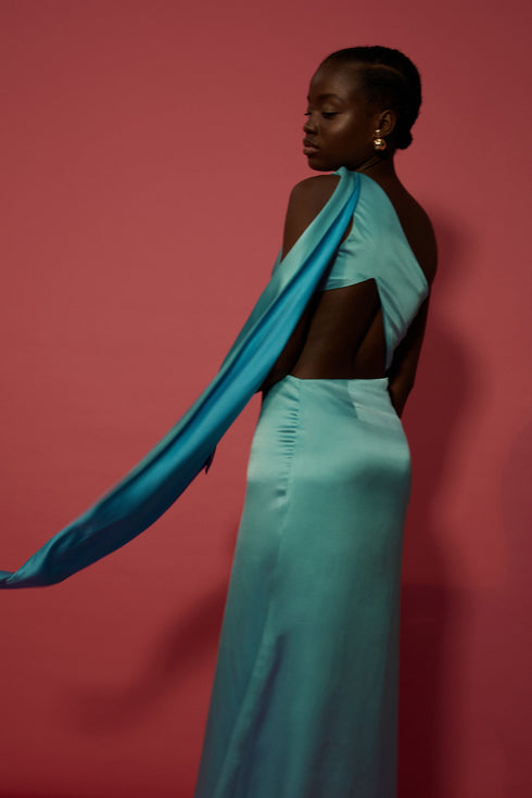 Azalea Dress Aqua Sky