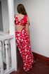 Palma Red Floral Jumpsuit