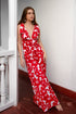 Palma Red Floral Jumpsuit