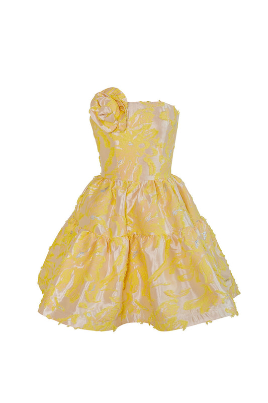 Peach Bloom Mini Dress