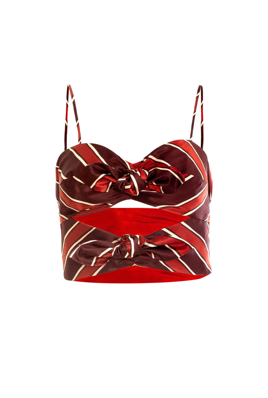 Acapulco Top Red Stripes