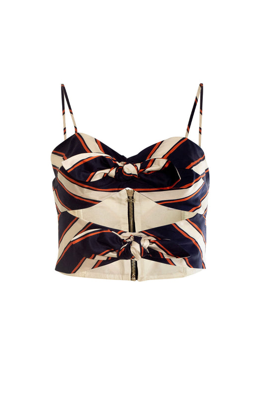 Acapulco Top Navy Stripes