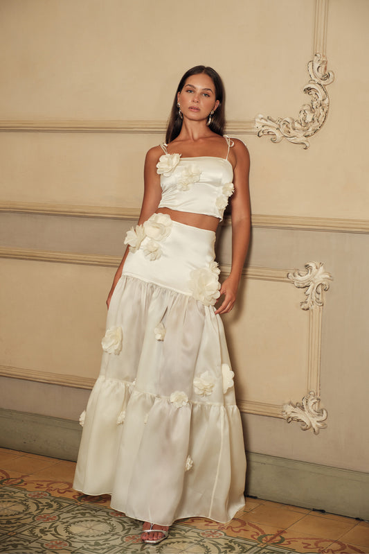 Marigold Top Ivory